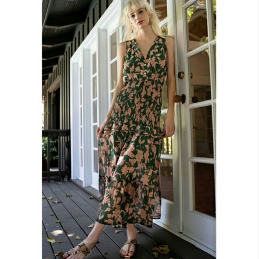 🆕 POL LEAF PRINT MAXI  DRESS - Picture 8 of 13